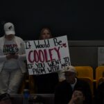 A fan shares their love with the Coyotes from the stands during the last home game in the Valley. (Jeremy Schnell/Arizona Sports)