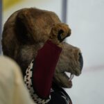 Coyotes mascot Howler looks on as the team plays its final home game in the Valley. (Jeremy Schnell/Arizona Sports)