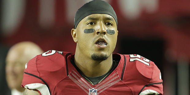Arizona Cardinals wide receiver Michael Floyd (15) during an NFL football game against the New Engl...