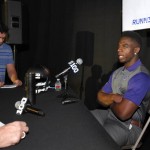 Washington running back Deontae Cooper speaks to reporters during NCAA college Pac-12 Football Media Days, Thursday, July 30, 2015, in Burbank, Calif. (AP Photo/Mark J. Terrill)