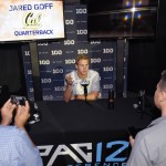 California quarterback Jared Goff speaks to reporters during NCAA college Pac-12 Football Media Days, Friday, July 31, 2015, in Burbank, Calif. (AP Photo/Mark J. Terrill)