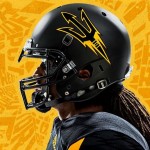 Arizona State's black helmets with new uniforms  by adidas.