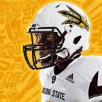 Arizona State's white helmet with new uniforms from adidas.