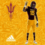 Arizona State's new traditional maroon and gold uniforms by adidas.
