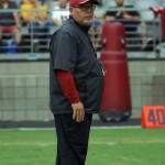 Cardinals coach Bruce Arians  during training camp Aug. 13. (Photo by: Adam Green/Arizona Sports)