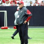 Head coach Bruce Arians at Arizona Cardinals training camp in Glendale Thursday, August 13, 2015. (Photo: Adam Green/Arizona Sports)