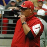 Head coach Bruce Arians looks on at Arizona Cardinals Training Camp in Glendale Monday, August 3, 2015. (Photo: Vince Marotta/Arizona Sports)