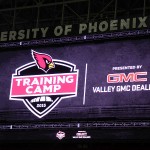 The video board greets fans at Arizona Cardinals Training Camp in Glendale Wednesday, Aug. 5, 2015. (Photo: Vince Marotta/Arizona Sports)