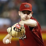 Arizona Diamondbacks pitcher Allen Webster throws in the first inning during a baseball game against the Oakland Athletics, Sunday, Aug. 30, 2015, in Phoenix. (AP Photo/Rick Scuteri)