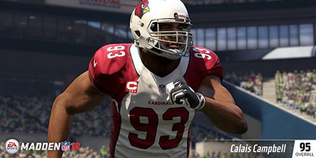 Arizona Cardinals defensive end Calais Campbell represented in Madden 16. (Photo by EA Sports)...