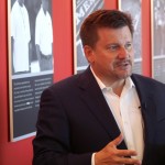 Team owner Michael Bidwill explains part of the renovations. (Photo by Adam Green/Arizona Sports)
