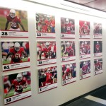 A wall featuring some of the team's impact players. (Photo by Adam Green/Arizona Sports)