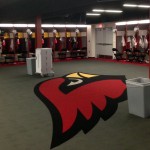 A wide view of the team's renovated locker room. (Photo by Adam Green/Arizona Sports)