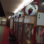 A row of helmets in the locker room. (Photo by Paige Dimakos/Arizona Sports)