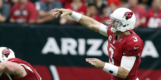 Arizona Cardinals quarterback Carson Palmer (3) during an NFL football game against the New Orleans...