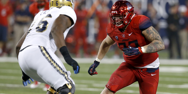 Arizona linebacker Scooby Wright III (33) during the first half of an NCAA college football game ag...