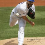 Chicago Cubs starting pitcher Jake Arrieta delivers during the first inning of a baseball game against the Arizona Diamondbacks Saturday, Sept. 5, 2015, in Chicago. (AP Photo/Charles Rex Arbogast)