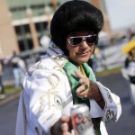 Green Bay Packers fan Tony Corletci tailgates before an NFL football game against the Seattle Seahawks Sunday, Sept. 20, 2015, in Green Bay, Wis. (AP Photo/Jeffrey Phelps)