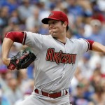 Arizona Diamondbacks starting pitcher Robbie Ray delivers during the second inning of a baseball game against the Chicago Cubs Saturday, Sept. 5, 2015, in Chicago. (AP Photo/Charles Rex Arbogast)