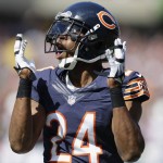Chicago Bears cornerback Alan Ball (24) reacts to a pass interference call against him during the first half of an NFL football game against the Arizona Cardinals, Sunday, Sept. 20, 2015, in Chicago. (AP Photo/Michael Conroy)