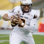 Arizona State quarterback Mike Bercovici (2) warms up prior to an NCAA college football game against New Mexico, Friday, Sept. 18, 2015, in Tempe, Ariz. (AP Photo/Matt York)