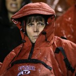 A Utah fan looks on in the first half during an NCAA college football game against Arizona State Saturday, Oct. 17, 2015, in Salt Lake City. (AP Photo/Rick Bowmer)