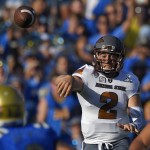Arizona State quarterback Mike Bercovici passes during the first half of an NCAA college football game against UCLA, Saturday, Oct. 3, 2015, in Pasadena, Calif. (AP Photo/Mark J. Terrill)