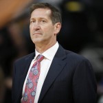 Phoenix Suns coach Jeff Hornacek watches during the second half of his team's NBA basketball game against the Denver Nuggets on Friday, Oct. 16, 2015, in Denver. The Nuggets won 106-81. (AP Photo/David Zalubowski)
