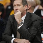 Phoenix Suns head coach Jeff Hornacek looks on against the Denver Nuggets in the first half of an NBA basketball game Friday, Nov. 20, 2015, in Denver. (AP Photo/David Zalubowski)