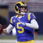St. Louis Rams quarterback Nick Foles throws during the first quarter of an NFL football game against the Arizona Cardinals on Sunday, Dec. 6, 2015, in St. Louis. (AP Photo/Tom Gannam)