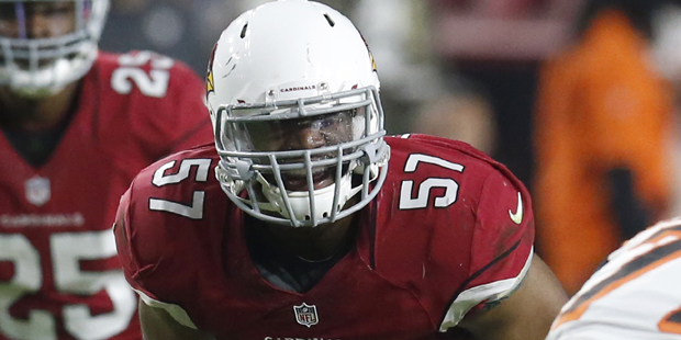 Arizona Cardinals outside linebacker Alex Okafor (57) in the first half during an NFL football game...