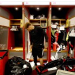 Arizona Cardinals free safety Tyrann Mathieu cleans out his locker, Monday, Jan. 25, 2016, in Tempe, Ariz. The Cardinals lost to the Carolina Panthers in the NFC Championship football game to end their season. (AP Photo/Matt York)