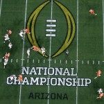 Alabama plays Clemson during the first half of the NCAA college football playoff championship game Monday, Jan. 11, 2016, in Glendale, Ariz. (AP Photo/Ross D. Franklin)