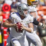 Oakland Raiders quarterback Derek Carr (4) of Team Rice scrambles in the backfield in the first quarter of the NFL Pro Bowl football game, Sunday, Jan. 31, 2016, in Honolulu. (AP Photo/Eugene Tanner)