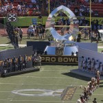 The All-Star football players are introduced before the NFL Pro Bowl football game, Sunday, Jan. 31, 2016, in Honolulu. (AP Photo/Eugene Tanner)