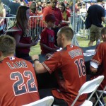 Jake Lamb, Chris Owings and Nick Ahmed sign autographs at D-backs Fan Fest, Saturday, February 20, 2016 at Chase Field in Phoenix. (Photo: Vince Marotta/Arizona Sports)