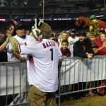 D-Baxter, the team's mascot, greets fans at D-backs Fan Fest, Saturday, February 20, 2016 at Chase Field in Phoenix. (Photo: Vince Marotta/Arizona Sports)