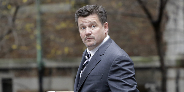 Arizona Cardinals team president Michael Bidwill arrives at NFL offices for meetings, Wednesday, No...