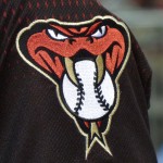 A close-up look at the shoulder patch on the new black uniforms at D-backs Fan Fest, Saturday, February 20, 2016 at Chase Field in Phoenix. (Photo: Vince Marotta/Arizona Sports)