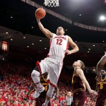 Arizona forward Ryan Anderson (12) goes up for a dunk during the second half of an NCAA college basketball game against Arizona State, Wednesday, Feb. 17, 2016, in Tucson, Ariz. Arizona won 99-61. (AP Photo/Chris Coduto)