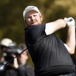Shane Lowry tees off on the fifth hole during the first round of the Phoenix Open golf tournament, Thursday, Feb. 4, 2016, in Scottsdale, Ariz. (AP Photo/Rick Scuteri)