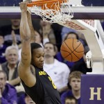 Arizona State's Willie Atwood dunks against Washington during the first half of an NCAA college basketball game Wednesday, Feb. 3, 2016, in Seattle. (AP Photo/Elaine Thompson)