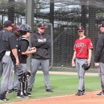 D-backs ace Zack Greinke talks pitching after a bullpen session Friday morning. (Photo by Jessica Watts/Cronkite News)