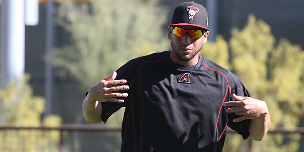 David Peralta wants his walk-up song to represent the team goal this year. (Photo by Jessica Watts)...