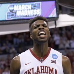 Oklahoma guard Buddy Hield (24) reacts after scoring against VCU in the second half during a second-round men's college basketball game in the NCAA Tournament in Oklahoma City, Sunday, March 20, 2016. (AP Photo/Alonzo Adams)
