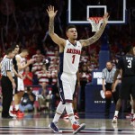 Arizona guard Gabe York (1) walks off the court during the second half of an NCAA college basketball game against Stanford , Saturday, March 5, 2016, in Tucson, Ariz. (AP Photo/Rick Scuteri)