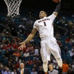 Oregon State guard Gary Payton II dunks against Arizona State during the second half of an NCAA college basketball game in the first round of the Pac-12 men's tournament Wednesday, March 9, 2016, in Las Vegas. (AP Photo/John Locher)