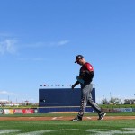 Arizona Diamondbacks manager Chip Hale walks to the visiting dugout prior to a spring training baseball game against the San Diego Padres, Tuesday, March 8, 2016, in Peoria, Ariz. (AP Photo/Ross D. Franklin)