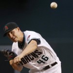 Arizona Diamondbacks' Patrick Corbin throws a pitch against the Pittsburgh Pirates during the first inning of a baseball game Friday, April 22, 2016, in Phoenix. (AP Photo/Ross D. Franklin)