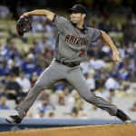 Arizona Diamondbacks starting pitcher Robbie Ray throws against the Los Angeles Dodgers during first inning of a baseball game in Los Angeles, Thursday, April 14, 2016. (AP Photo/Chris Carlson)